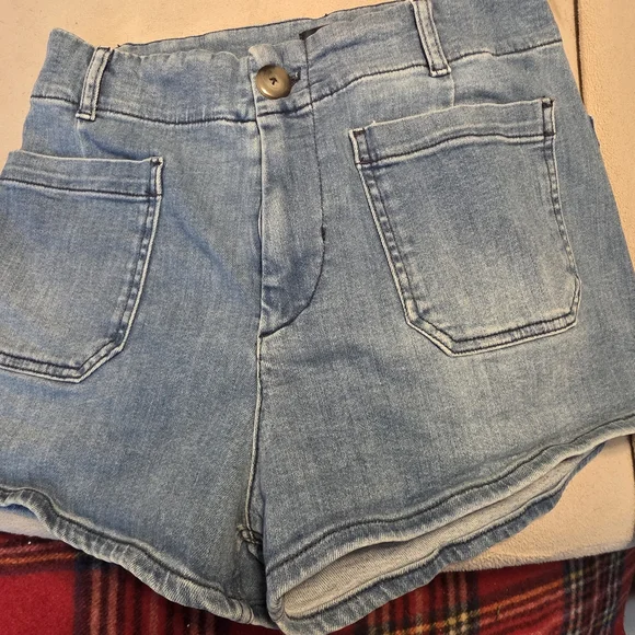 Maeve by Anthropologie The Colette Denim Shorts High Rise Blue Size 31 - Picture 2 of 6